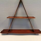Beautiful shelf in solid teak wood designed/produced by Peder Moss 1950-1960s Denmark.