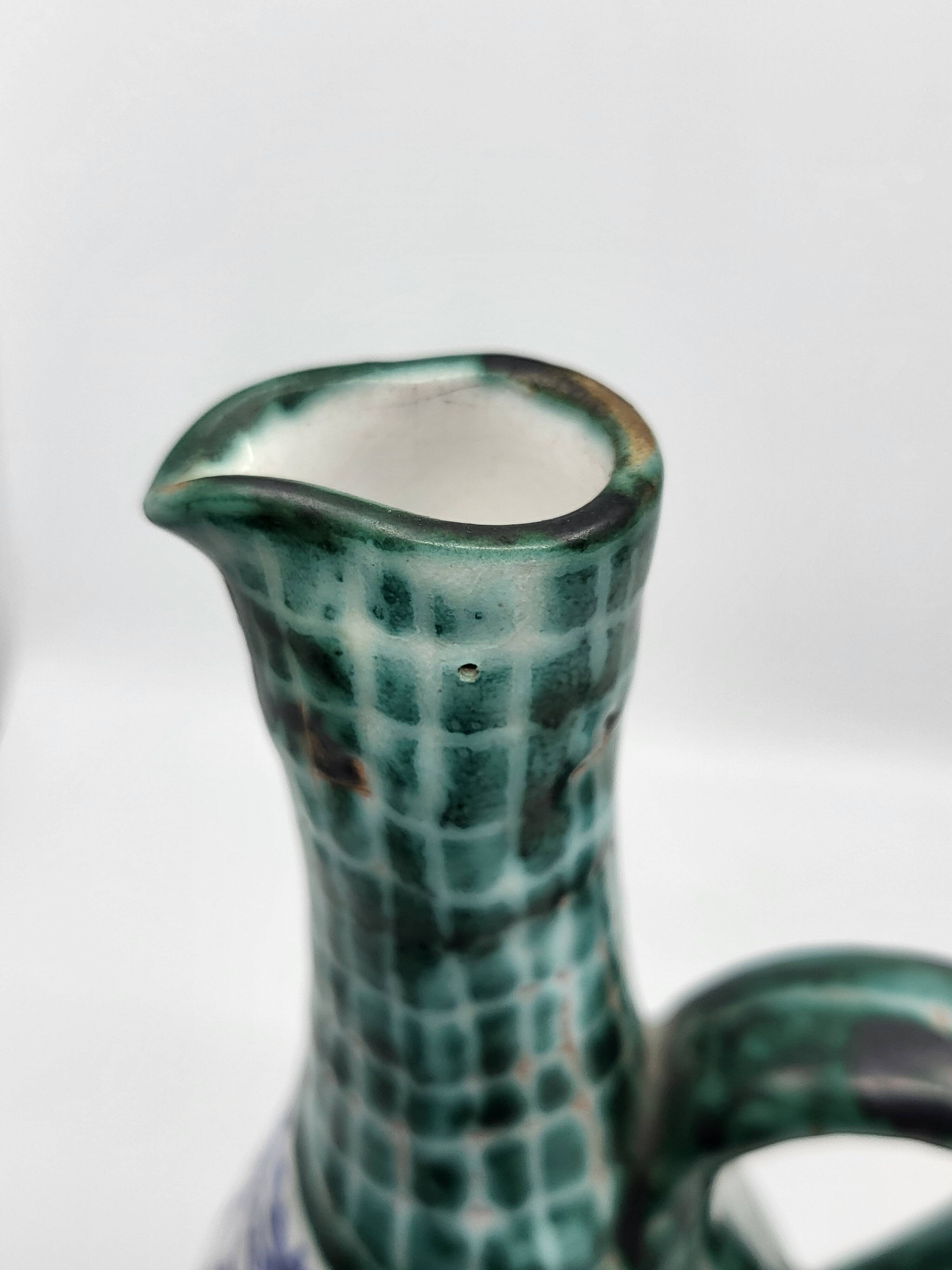 Robert Picault ceramic bottle French Vallauris Côte-d'Azur 1950