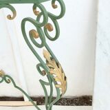 Console 50s wrought iron and marble