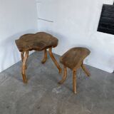 Pair of elm side tables