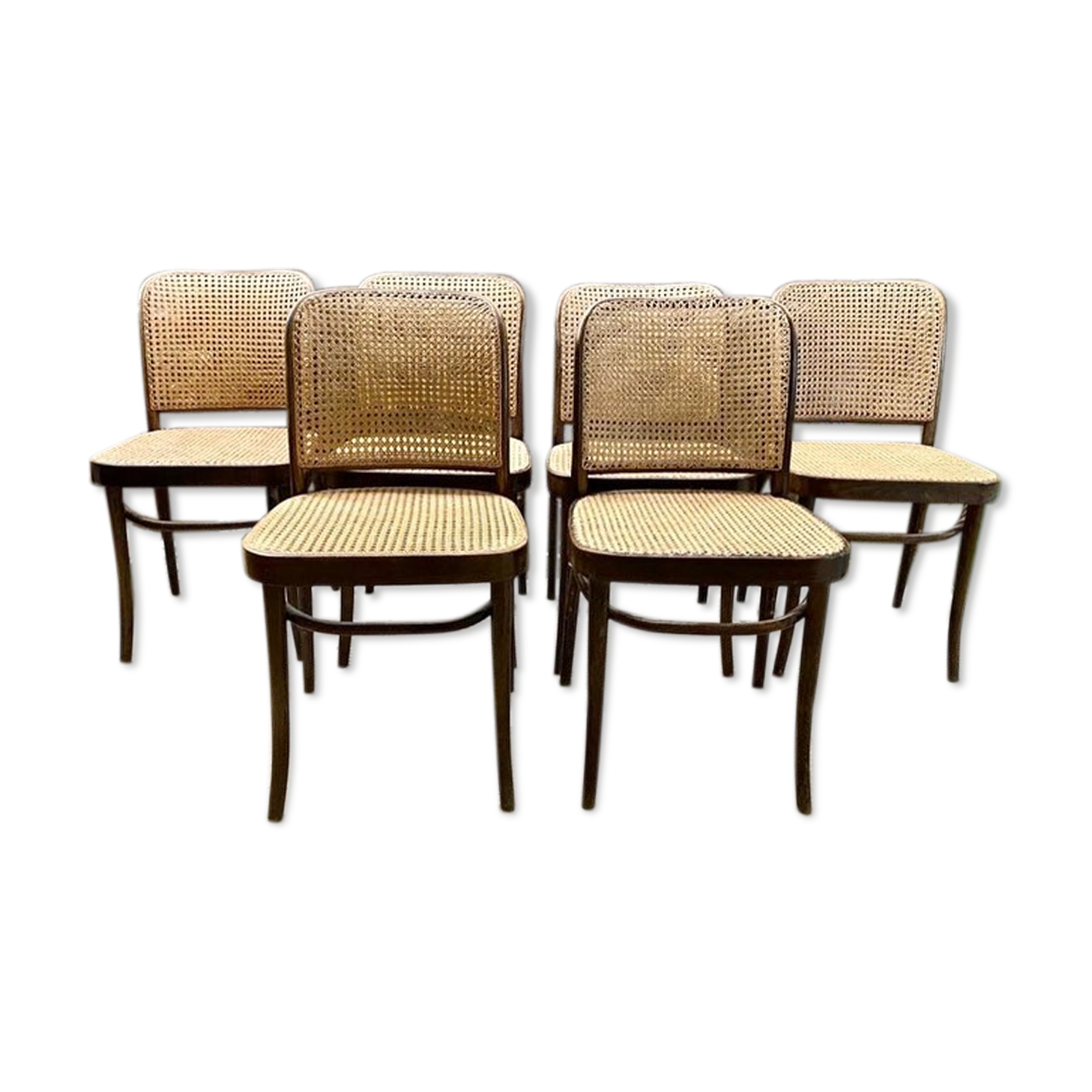 Suite de 6 chaises par Josef Hoffmann pour Thonet années 60