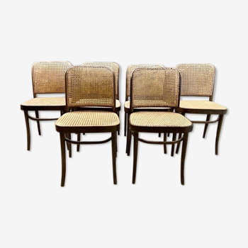 Suite de 6 chaises par Josef Hoffmann pour Thonet années 60