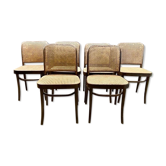 Rare Suite of 6 chairs by Josef Hoffmann for Thonet 60s