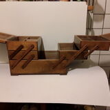 Vintage wood sewing box