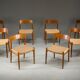 Danish teak Model 75 dining chairs by Niels Møller, 1960s, set of 8