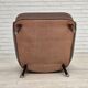 1970s, Danish armchair, original brown furniture leather.