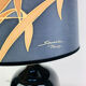 "Fig" lamp, black ceramic and silk shade, 1960s.