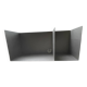 Bo concept como collection wall shelf - polished titanium grey steel