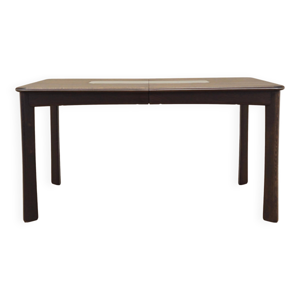 Table en chêne, design danois, années 1970, fabricant : Uldum