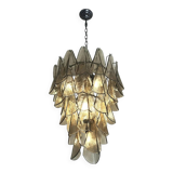 Smoked Fumé Murano Glass “Rondini” Cascade Chandelier, Modern Venetian Design