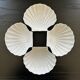 Set of 4 shell-shaped bowls