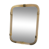 Rectangular "Torciglione" Wall Mirror Murano Glass in Barovier Style