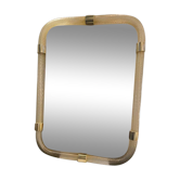 Rectangular "Torciglione" Wall Mirror Murano Glass in Barovier Style
