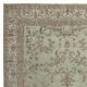 Vintage Handmade Soft Green Rug. One of a kind Floral Design Turkish Carpet