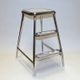 Swedish midcentury step stool Stockholm of chromed steel by Awab 1950s