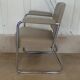 Fauteuil en skaï gris Ronéo