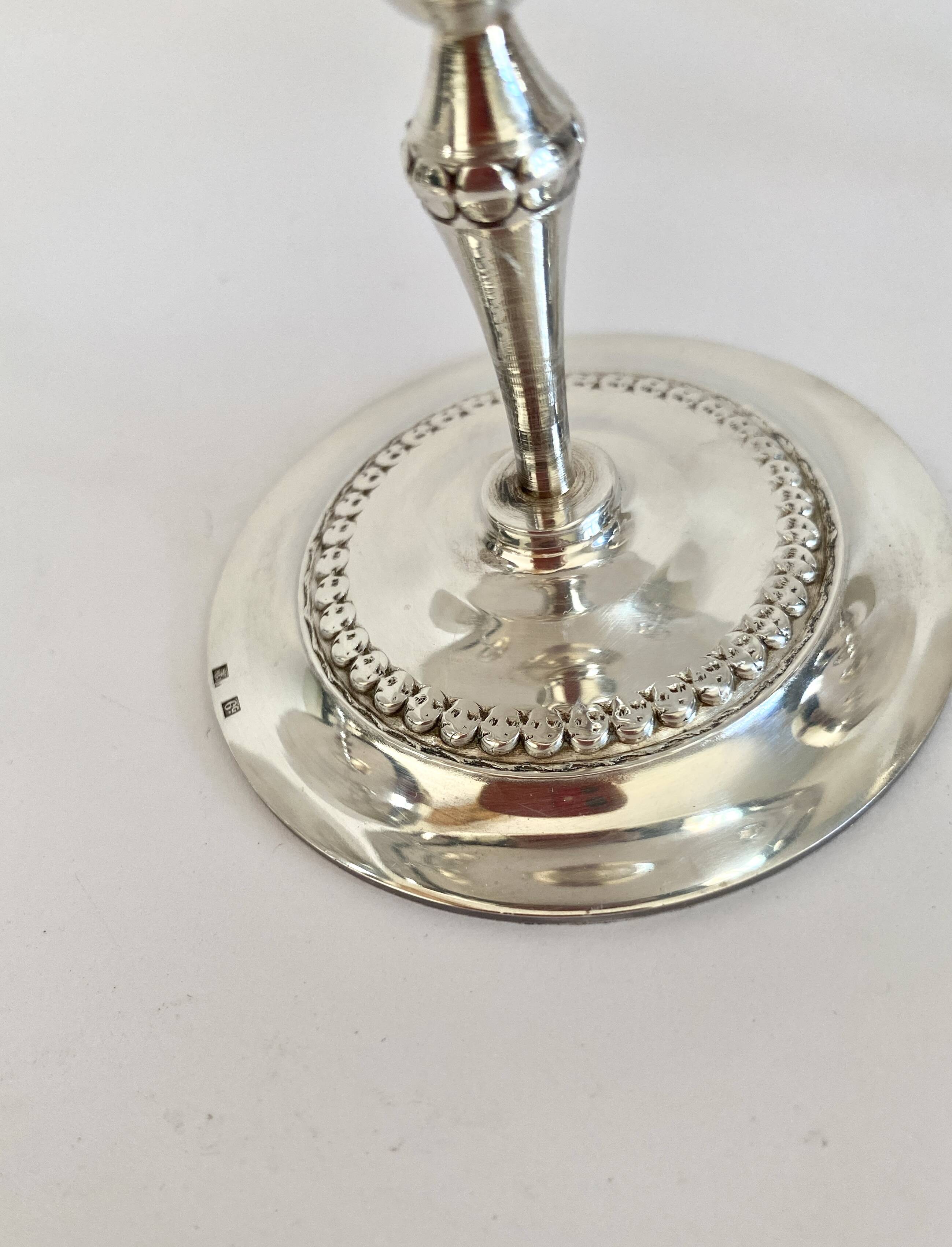 8 silver metal ice cream cups with punches