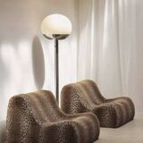 Pair of seventies leopard lounge chairs circa 1970, France