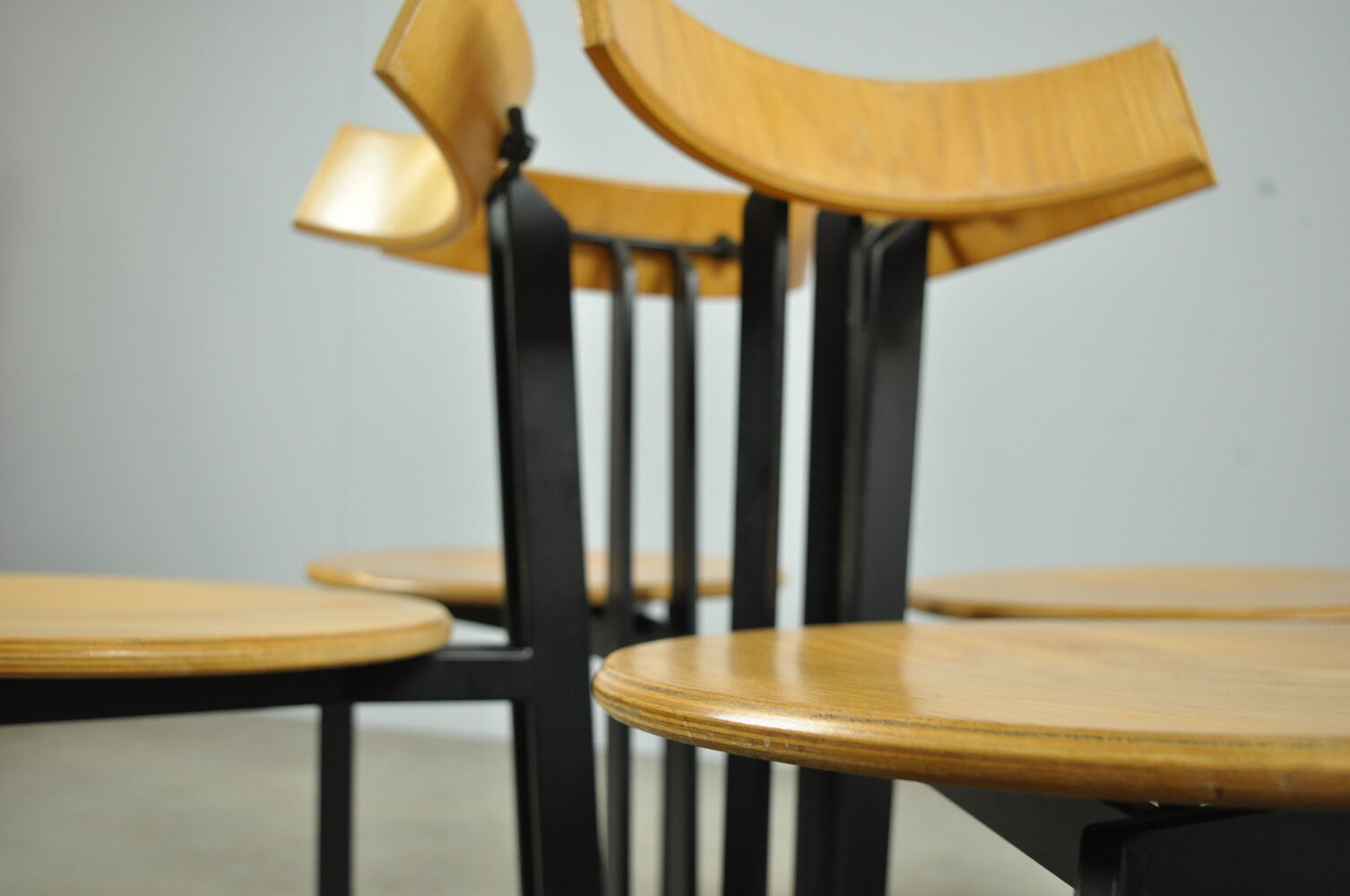 Dutch post modern dining chairs, harvink, 1980s