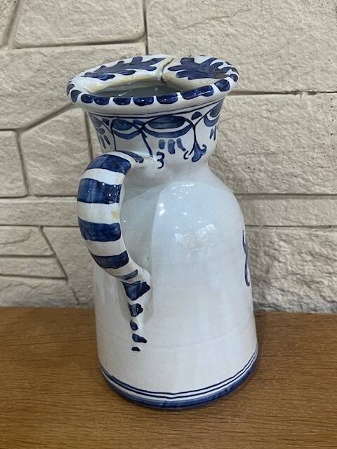 Glazed ceramic wine carafe. talavera sealed.