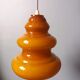 Caramel opaline glass hanging lamp