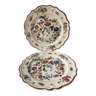 Two Rouen earthenware plates
