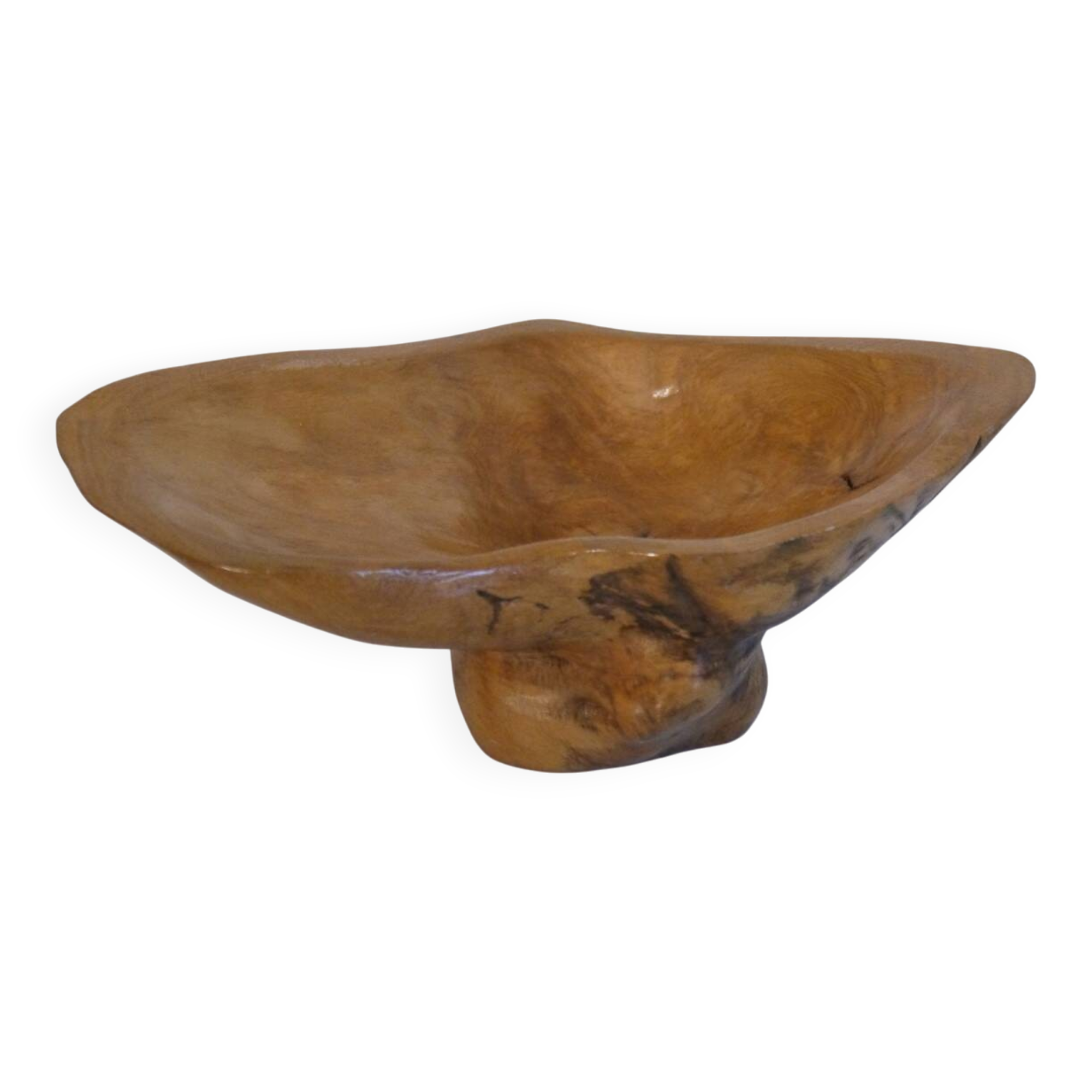 Vide poche monoxyle en bois 1970