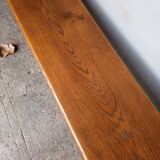 Solid oak bench 2 meters period 1960