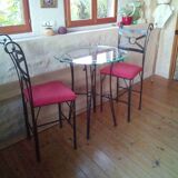 High table and two chairs