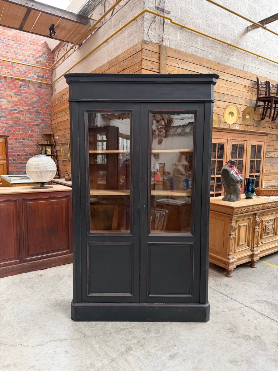 Patinated Napoleon III display cabinet