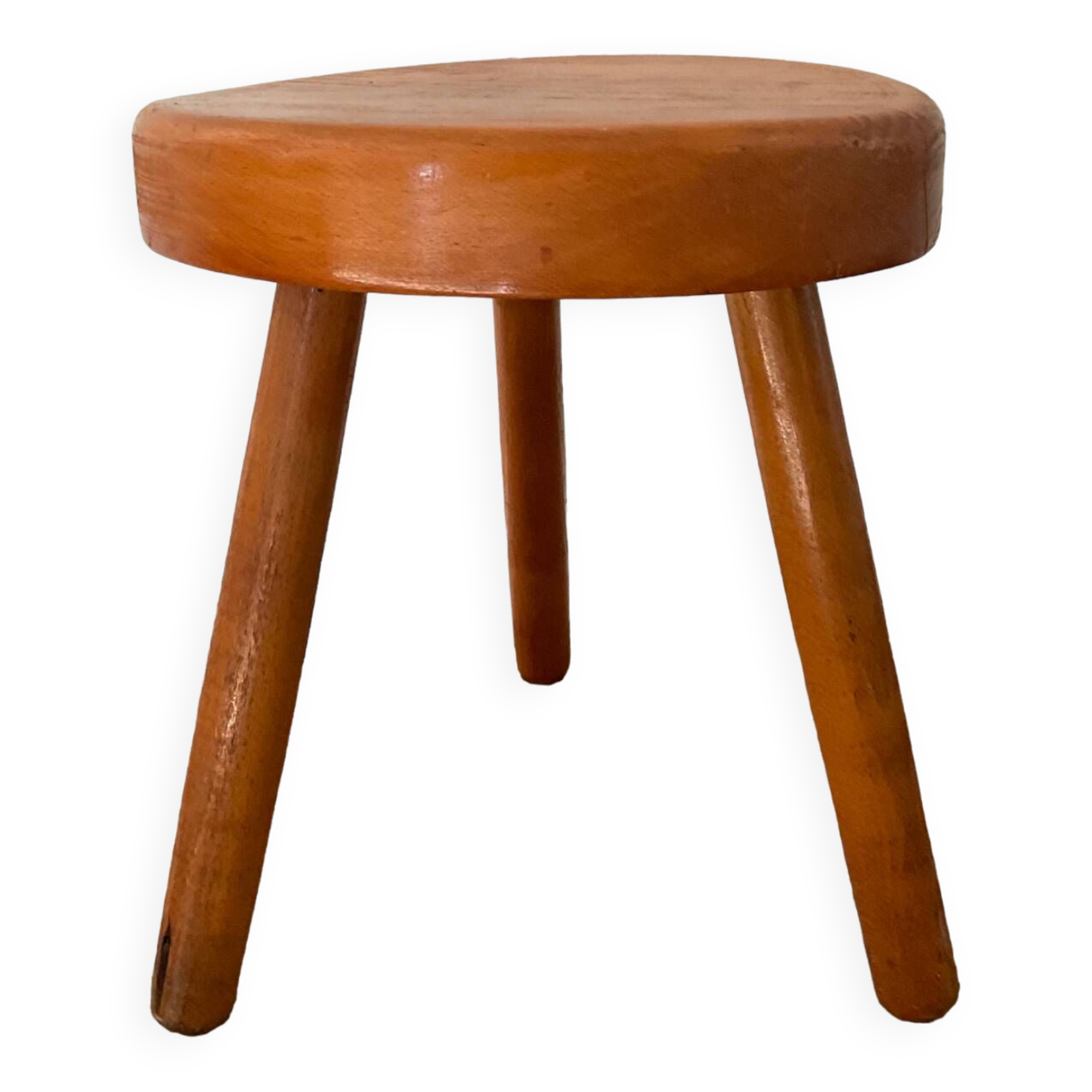 Vintage tripod stool in solid pine