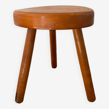 Vintage tripod stool in solid pine