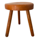 Tabouret tripode vintage en pin massif