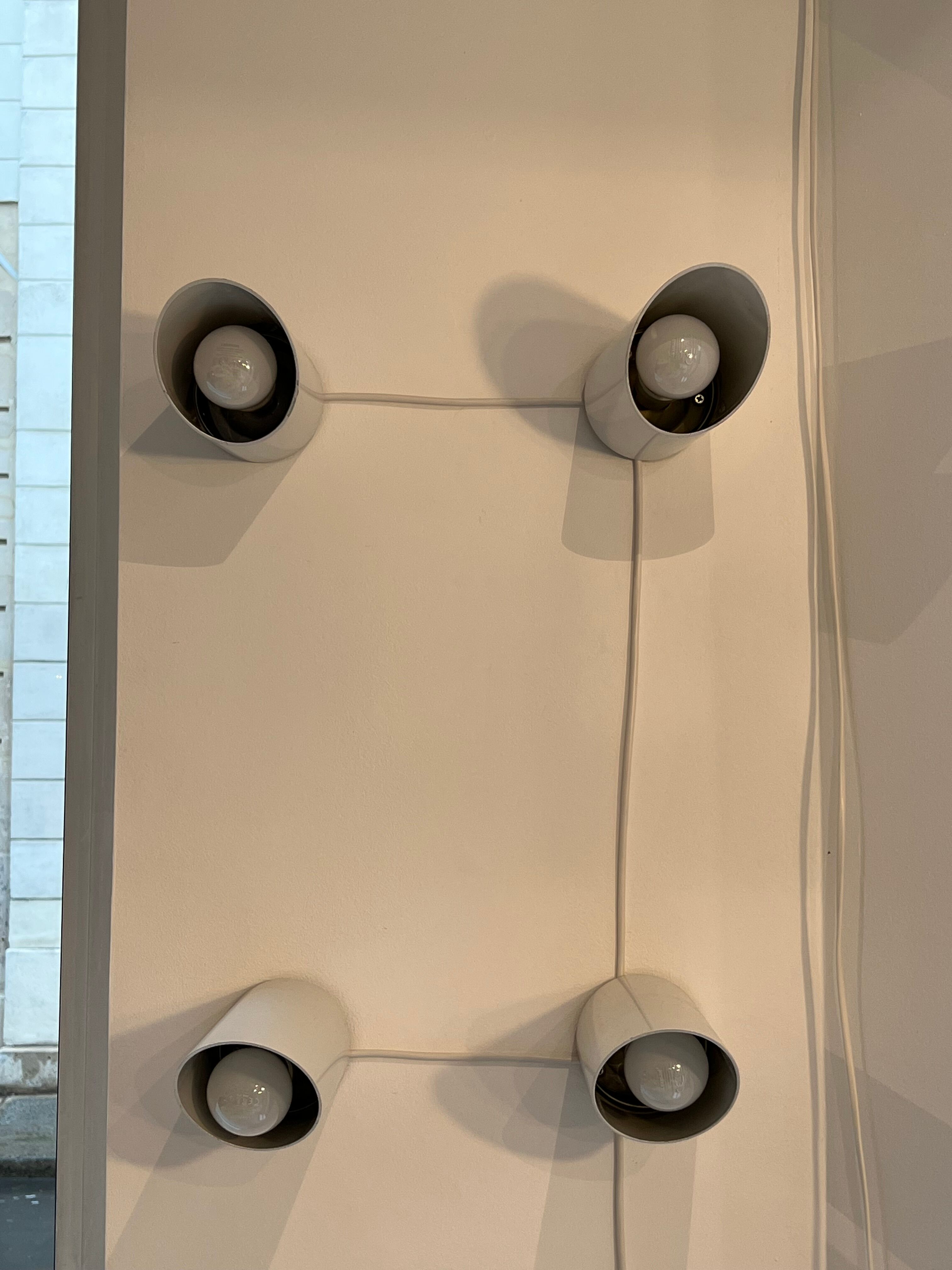 Pair of Obliqua wall lights by Ignazia Favata and Claudio Dini for Bieffeplast 1969