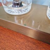 Double wall light in brass and glass, Space Age style, Cosack, 1970