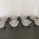 Set of 8 cups/ramekins with diamond cut glass handles