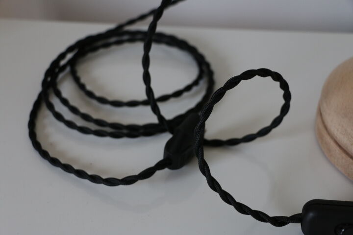 Marble and wood lamp base 400mm (without shade)