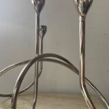 Black & Blum designer candle holder in silver metal