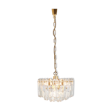 Palazzo chandelier in gilded brass and crystal glass, Kalmar, Austria, 1970.