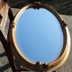Oval mirror bevelled and Golden