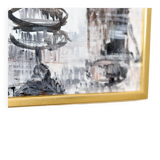 Still life with yellow roses and fruits by Olle Rhönnstrand, oil on Swedish canvas from the mid-century.