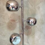 Chrome floor lamp with 3 lights 1970