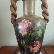 Double-handled vase with roses by Georges Weissenburger, École de Nancy.