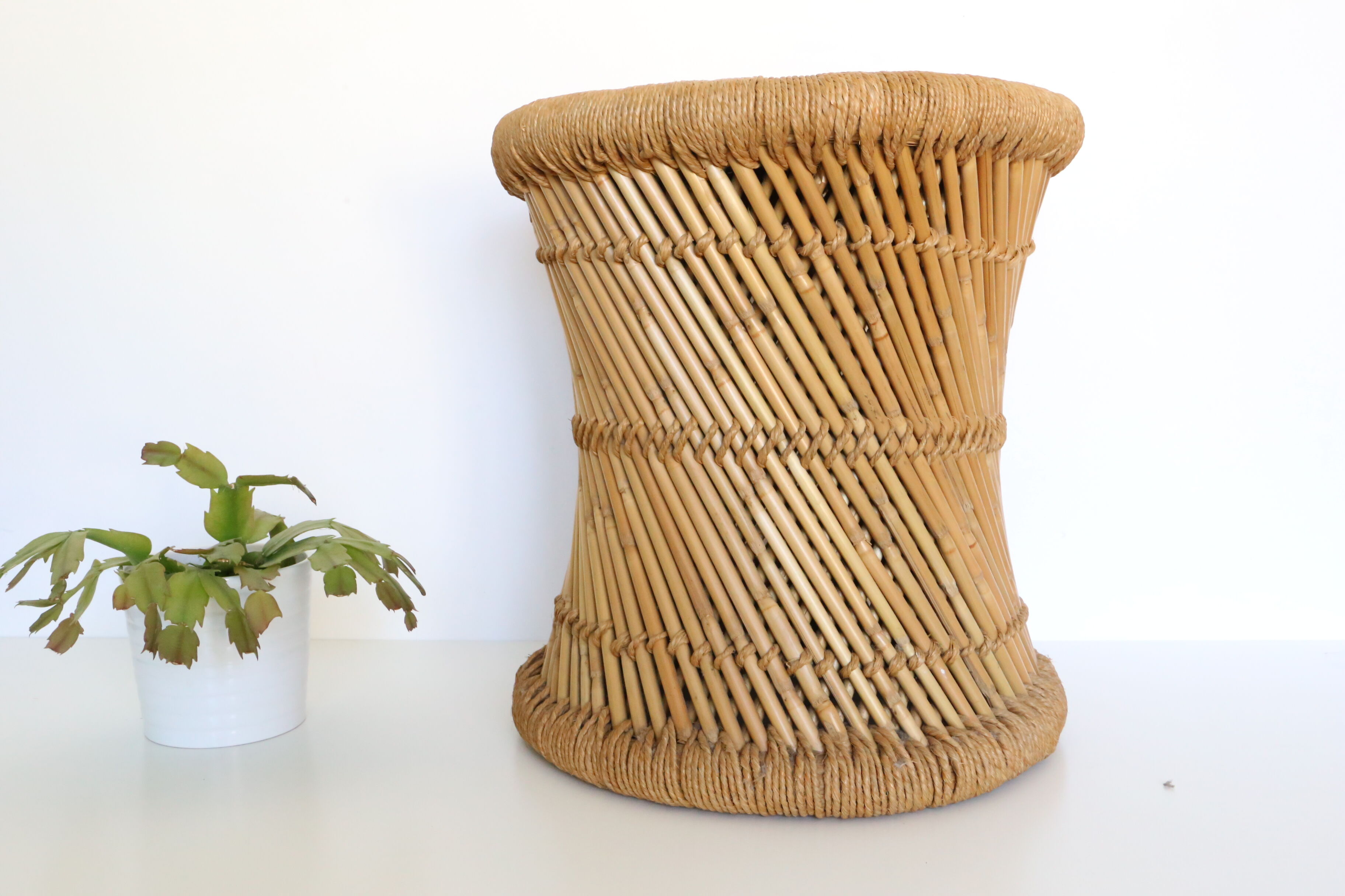 Rattan and rope, vintage, 1950