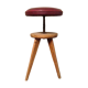 Topped with Burgundy leatherette piano stool