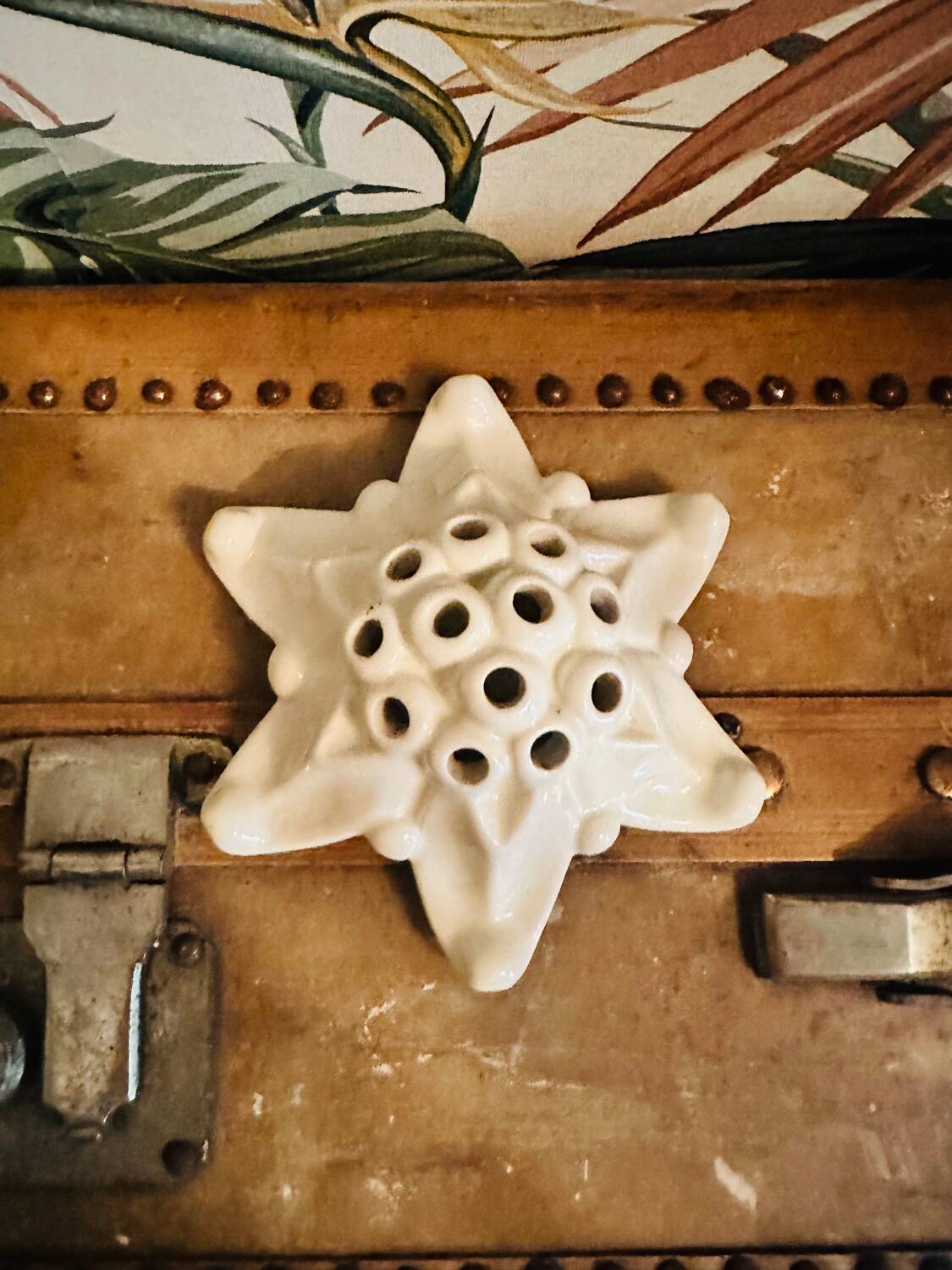 Antique ceramic single-flower vase