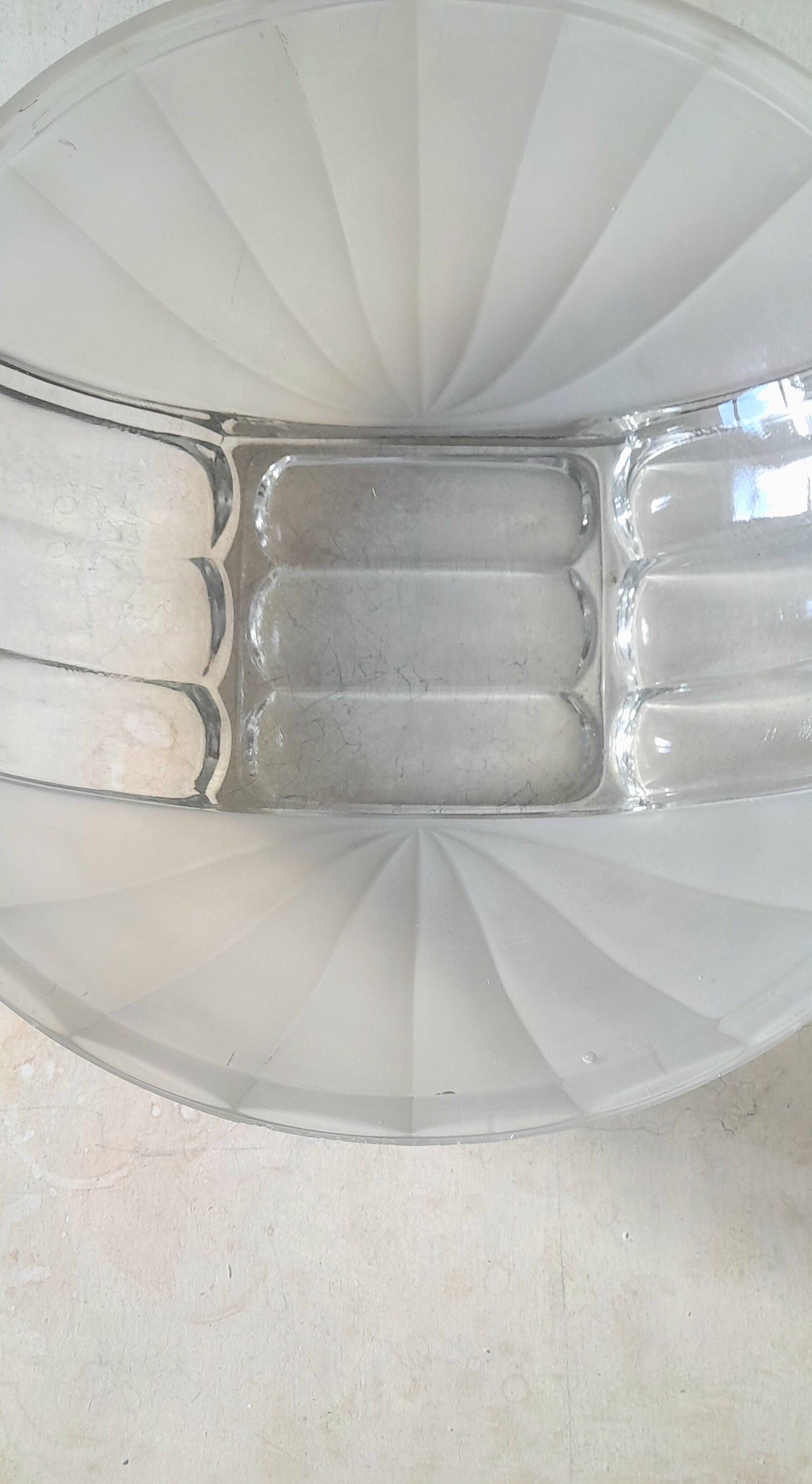 Art Deco glass fruit bowl