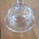 Beurrier en verre transparent,  avec cloche
