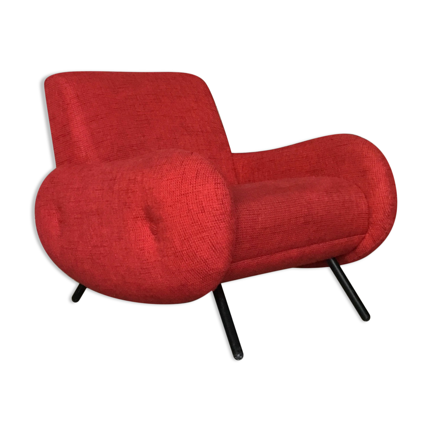 Vintage armchair red fabric - the Redoubt XXI century