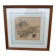 Enhanced watercolor engraving Giromagny market signed G.F